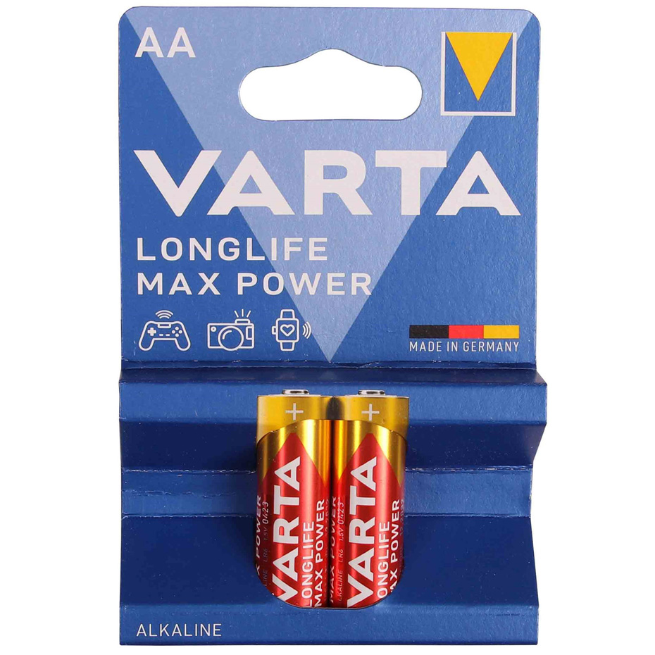 باتری قلمی وارتا اصل Longlife Max Power AA بسته ۲ عددی