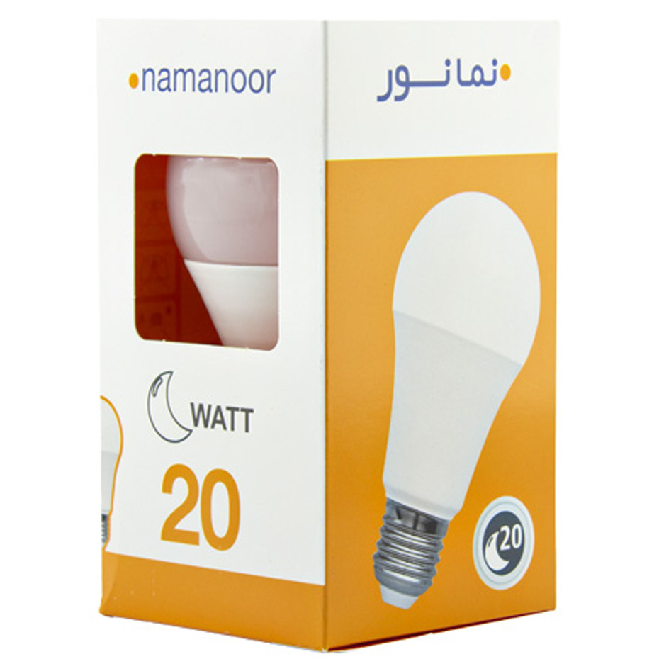 لامپ LED حبابی 20 وات نمانور پایه E27