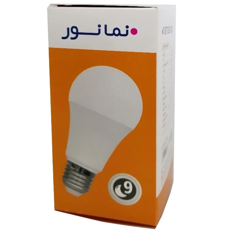 لامپ LED حبابی 9 وات نمانور پایه E27