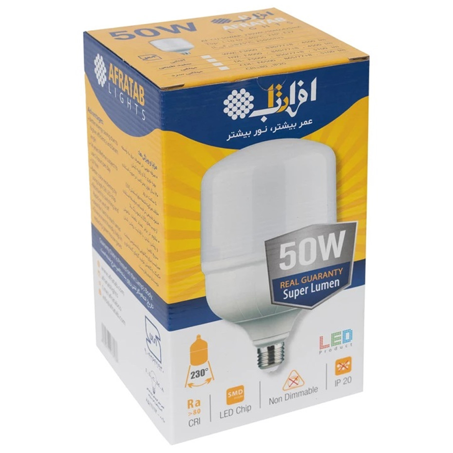 لامپ 40 وات LED ال ای دی استوانه افراتاب مدل AF-CU-40WAP
