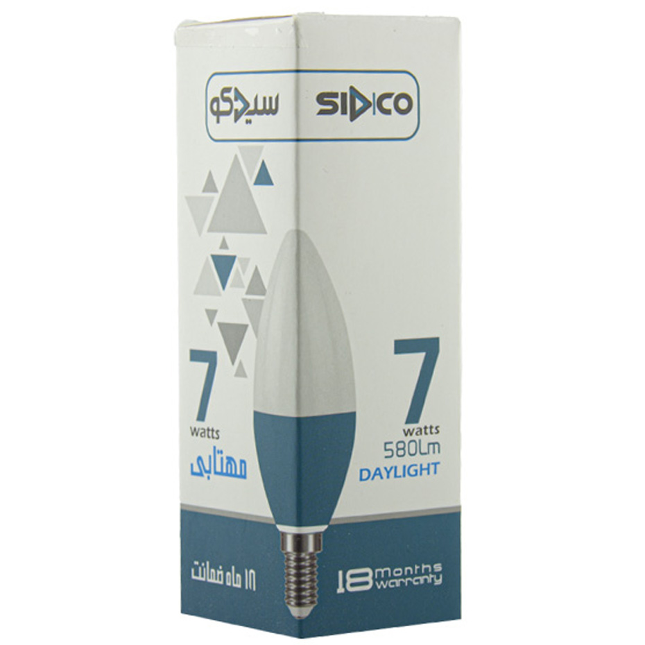 لامپ LED شمعی کندل 7 وات سیدکو پایه E14