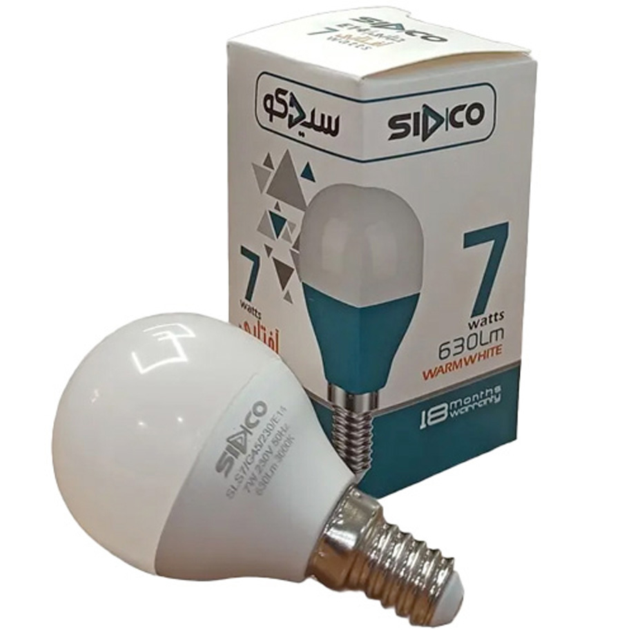 لامپ LED شمعی 7 وات سیدکو سری G پایه E14