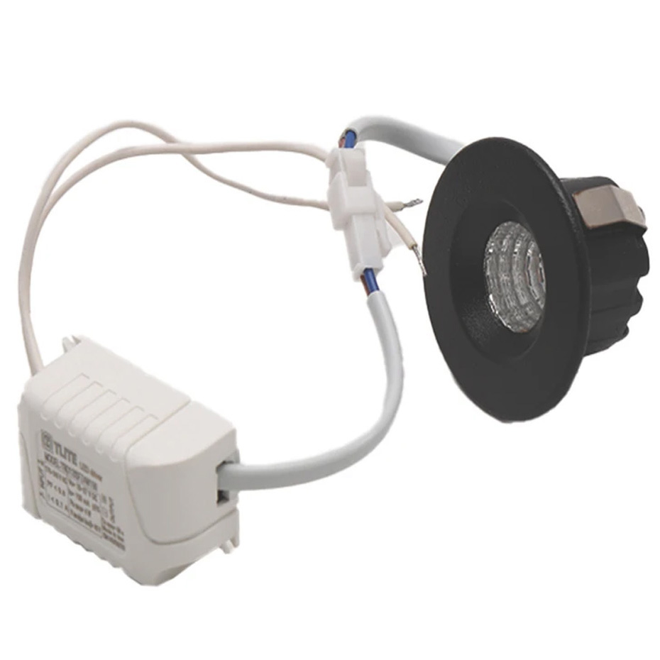 چراغ پارکتی 3 وات COB توکار تولید نور گرد بدنه مشکی مدل سان لایت