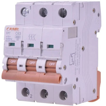 کلید مینیاتوری 25 آمپر سه پل AC کانل کد ‌‌C25-6KA-3P