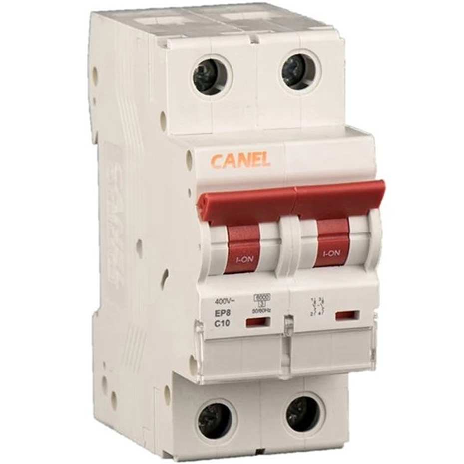 کلید مینیاتوری 63 آمپر دو پل DC کانل کد C63-6KA-2P