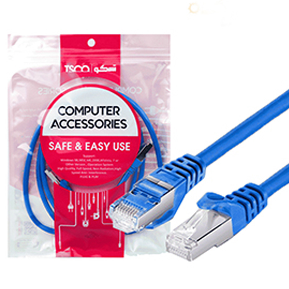 کابل شبکه CAT6 تسکو سر فلزی 0.5 متری