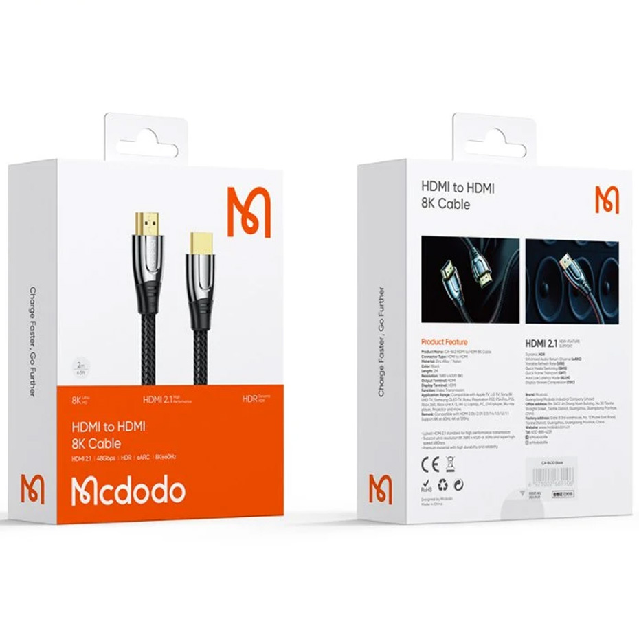 کابل HDMI مک دودو مدل CA-843 8K طول 2 متر ورژن 2/1 MCDODO