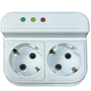محافظ پریزی 10 آمپر ارت‌دار تیراژه دو خانه مدل B300