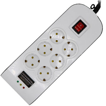 محافظ 6 راه ارت‌دار دیجیتال پارت الکتریک با کابل 3 متری کد 8795