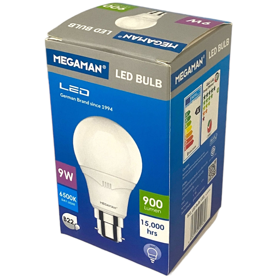 لامپ LED حبابی 9 وات مگامن پایه B22D مدل YT-A60-9W-B22