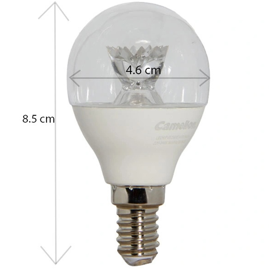 لامپ LED شمعی 6 وات کملیون کریستال شفاف پایه E14