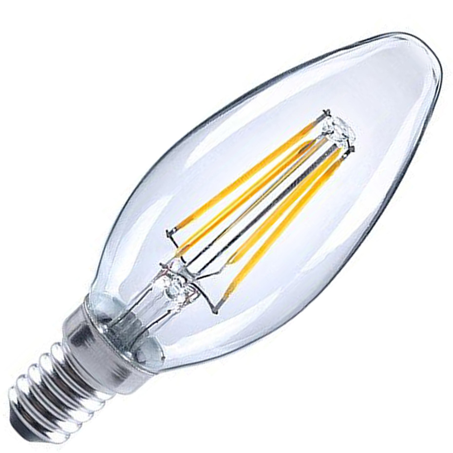 لامپ LED فیلامنتی شمعی 4 وات اسنکو پایه E14