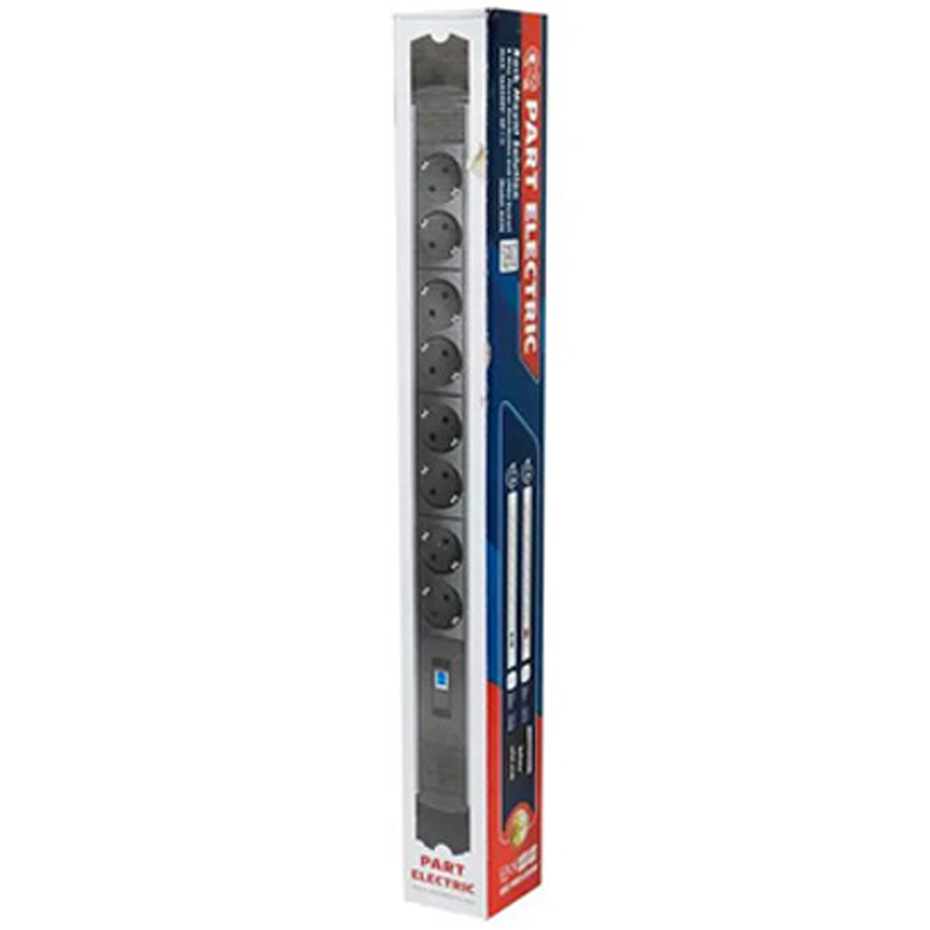 شش‌راهی برق پارت الکتریک مدل رک‌مونت 2253 ارت‌دار با کابل 1.8 متری
