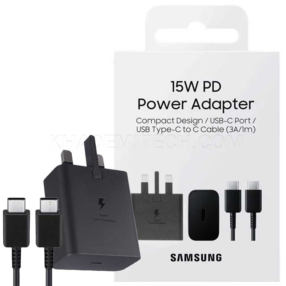 شارژر 15 وات سامسونگ اصلی با خروجی Type‑C مدل Fast Charging