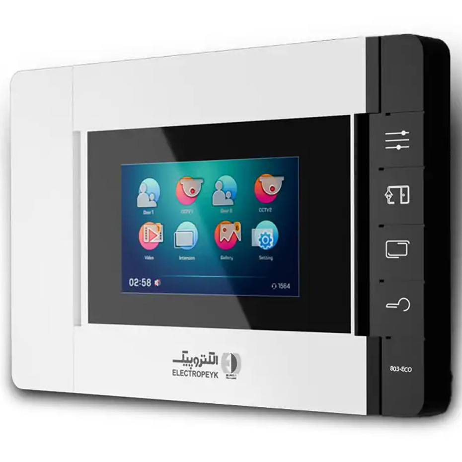 درب بازکن تصویری الکتروپیک مدل 803 پرو PRO با صفحه‌نمایش 4.3 اینچ سفید