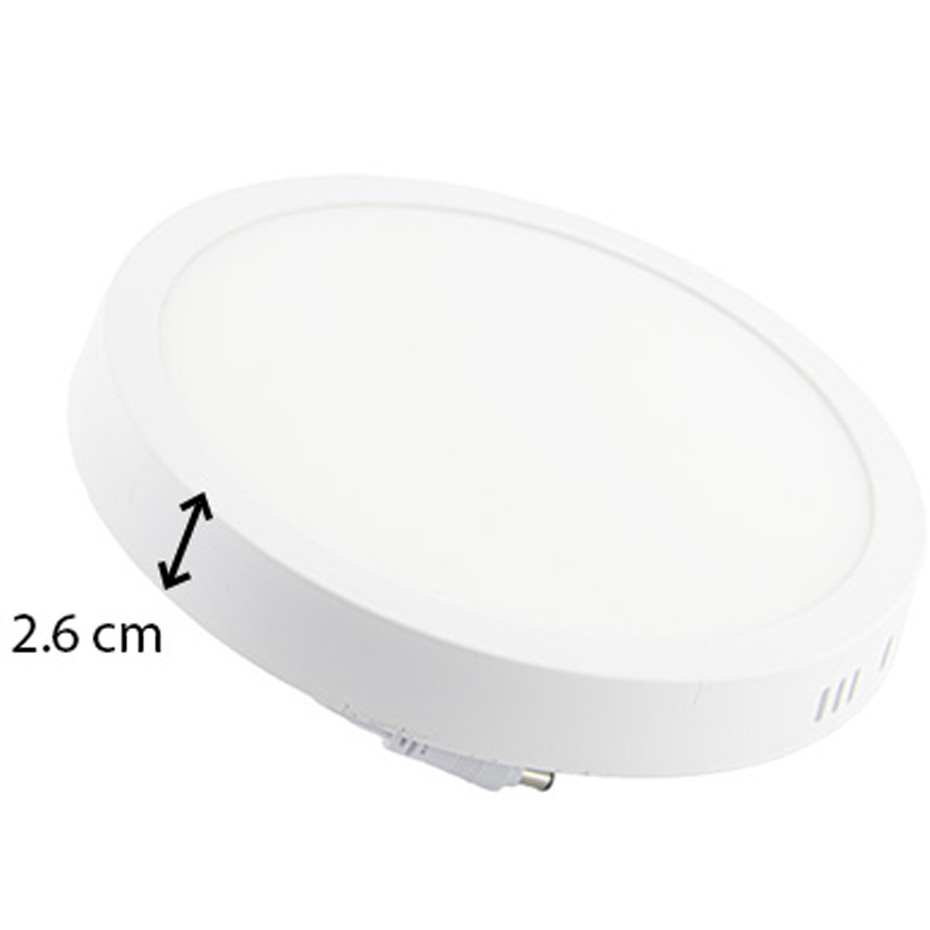 پنل LED یکتا افروز 18 وات گرد روکار ساید لایت با فریم آلومینیومی