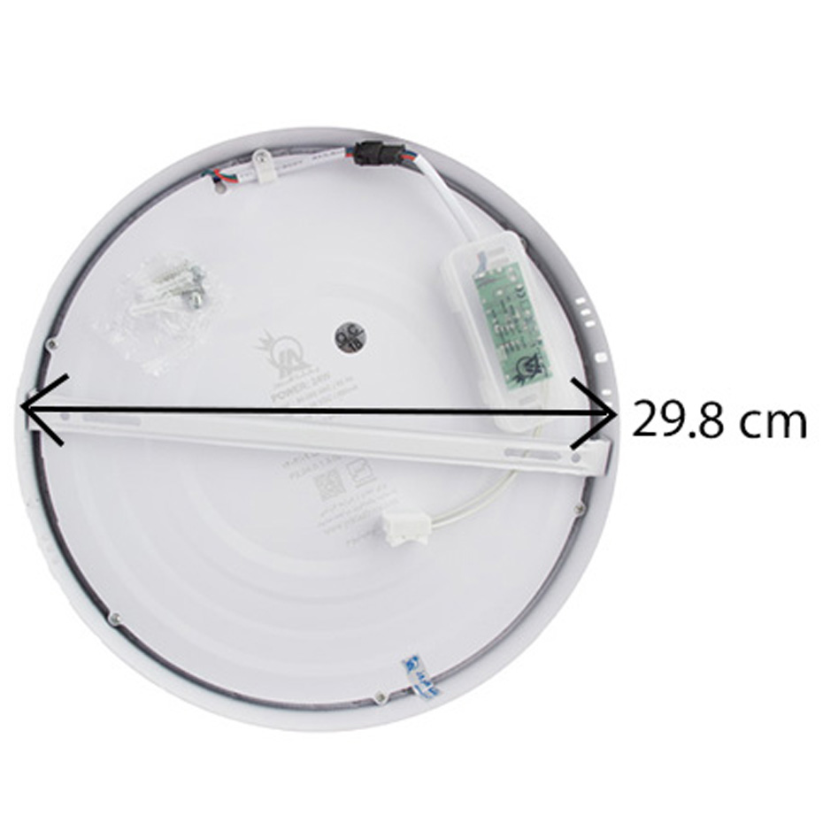پنل LED یکتا افروز 48 وات گرد روکار ساید لایت فریم آلومینیومی