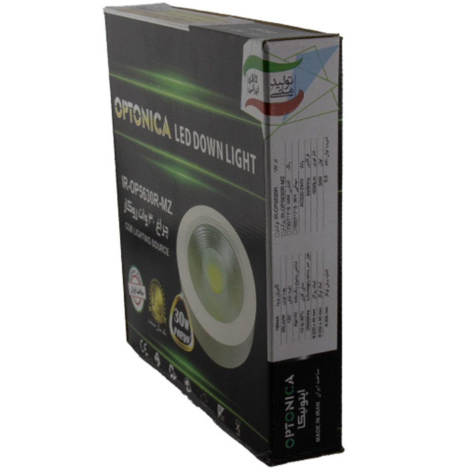 پنل LED اپتونیکا 30 وات گرد روکار COB