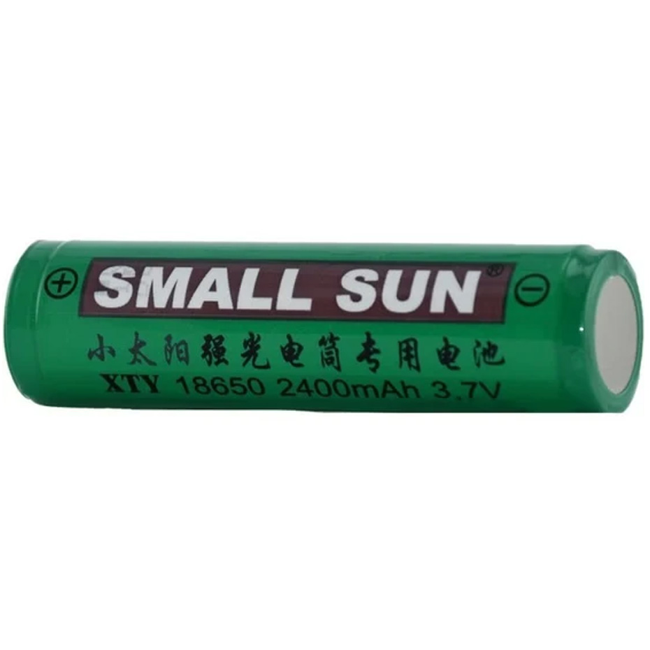 باتری لیتیوم یون اسمال سان SMALL SUN سبز مدل 18650 ظرفیت ۲۴۰۰ میلی آمپر 3.7V