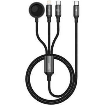 کابل تبدیل USB-C به لایتنینگ / USB-C / WIRELESS هیسکا مدل LX-31 طول 1.2 متر