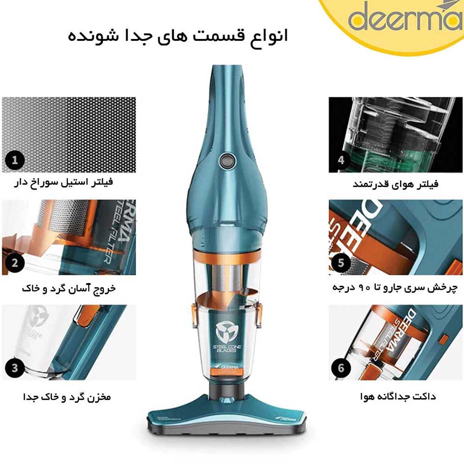 قیمت جارو برقی درما مدل DEERMA DX900 مشکی