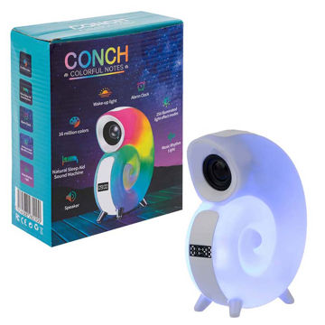خرید اسپیکر پرتابل و چراغ خواب مدل CONCH N63 RGB فانتزی حلزونی