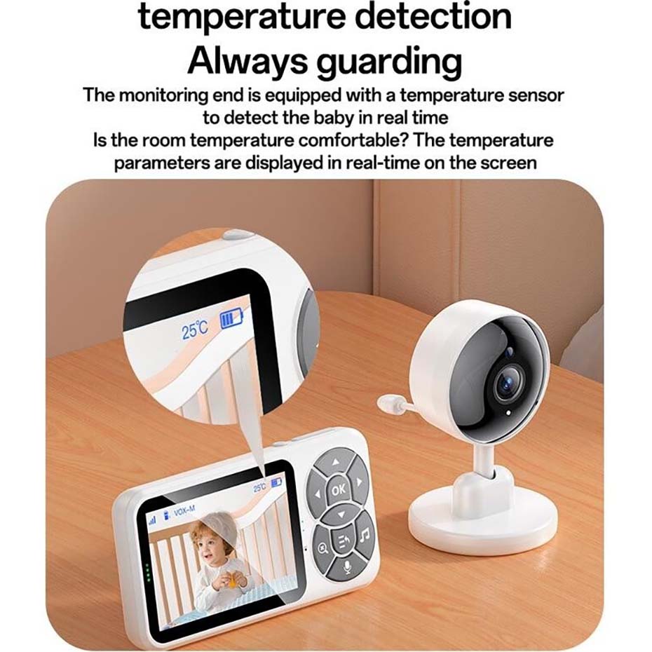 مشخصات دوربین و مانیتور کنترل کودک یسیدو مدل YESIDO KM26 BABY MONITOR