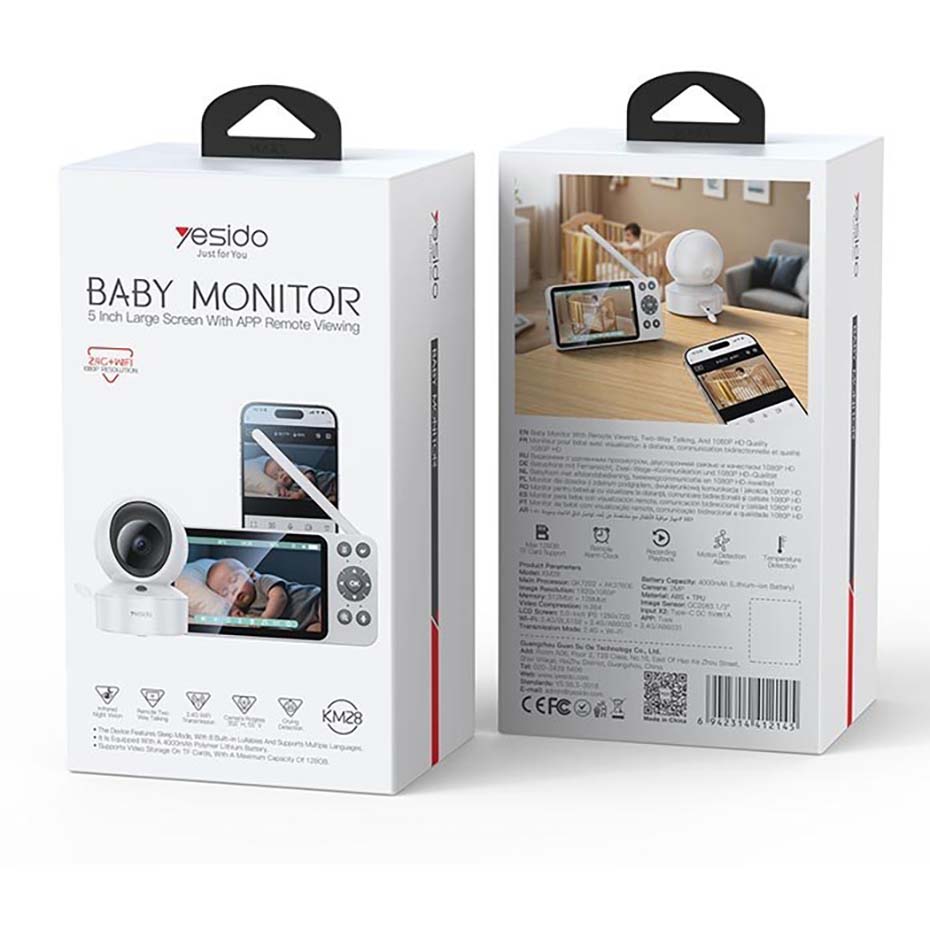 قیمت دوربین و مانیتور کنترل کودک یسیدو مدل YESIDO KM28 BABY MONITOR