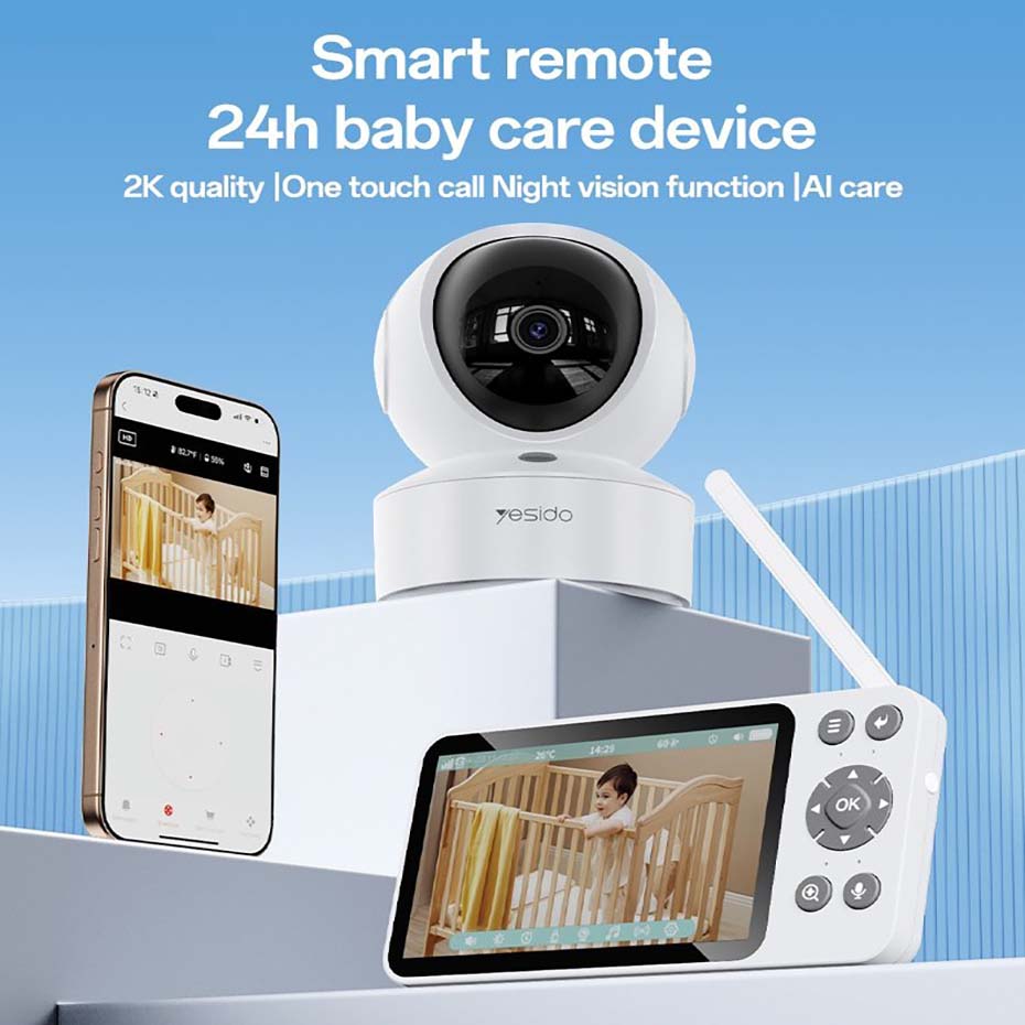 مشخصات دوربین و مانیتور کنترل کودک یسیدو مدل YESIDO KM28 BABY MONITOR