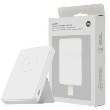 خرید پاوربانک مگ سیف شیائومی مدل MI MAGNETIC 6000mAh 18W سفید