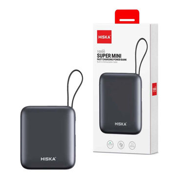 خرید پاوربانک جیبی فست شارژ هیسکا مدل HISKA HP-131 PD 10000mAh 22.5W مشکی