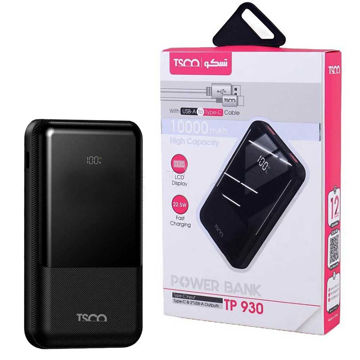 خرید پاوربانک تسکو مدل TSCO TP 930 10000mAh 22.5W مشکی