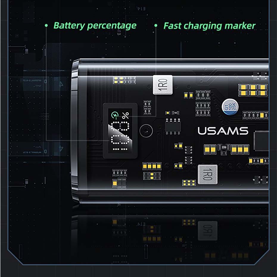 مشخصات فنی پاوربانک یوسمز مدل Usams US-CD189 PD 20W 9000mAh 20W مشکی