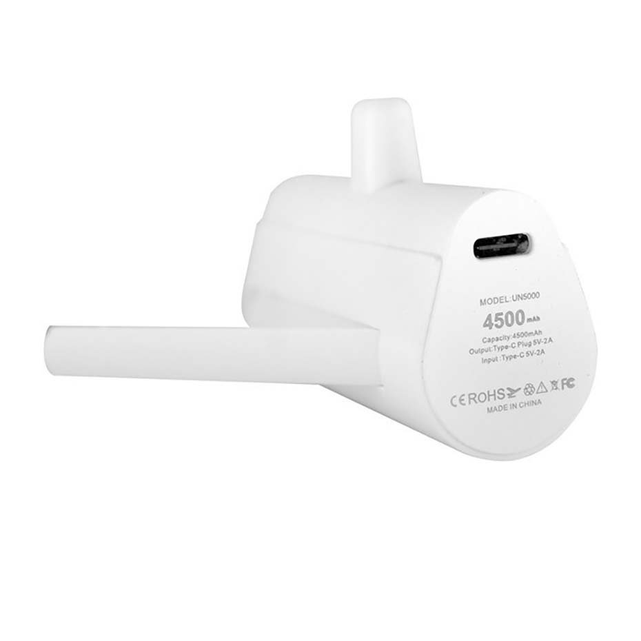 ابعاد پاوربانک و شارژر همراه یونیوو مدل UNIVO UN5000 TYPE-C 4500mAh 5W سفید