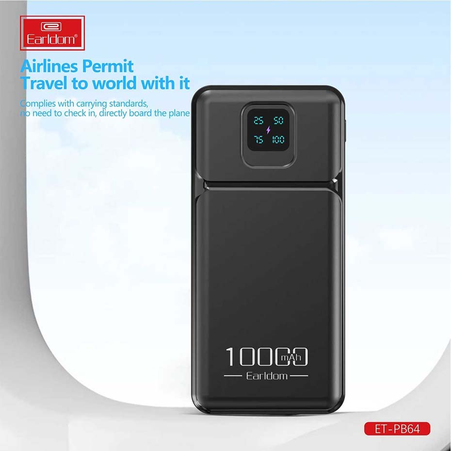 مشخصات پاوربانک ارلدام مدل Earldom PB64 10000mAh 20W