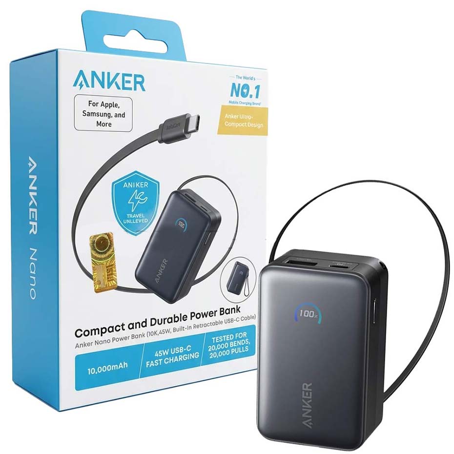 خرید پاوربانک انکر مدل ANKER A1638 45W 10000mAh مشکی