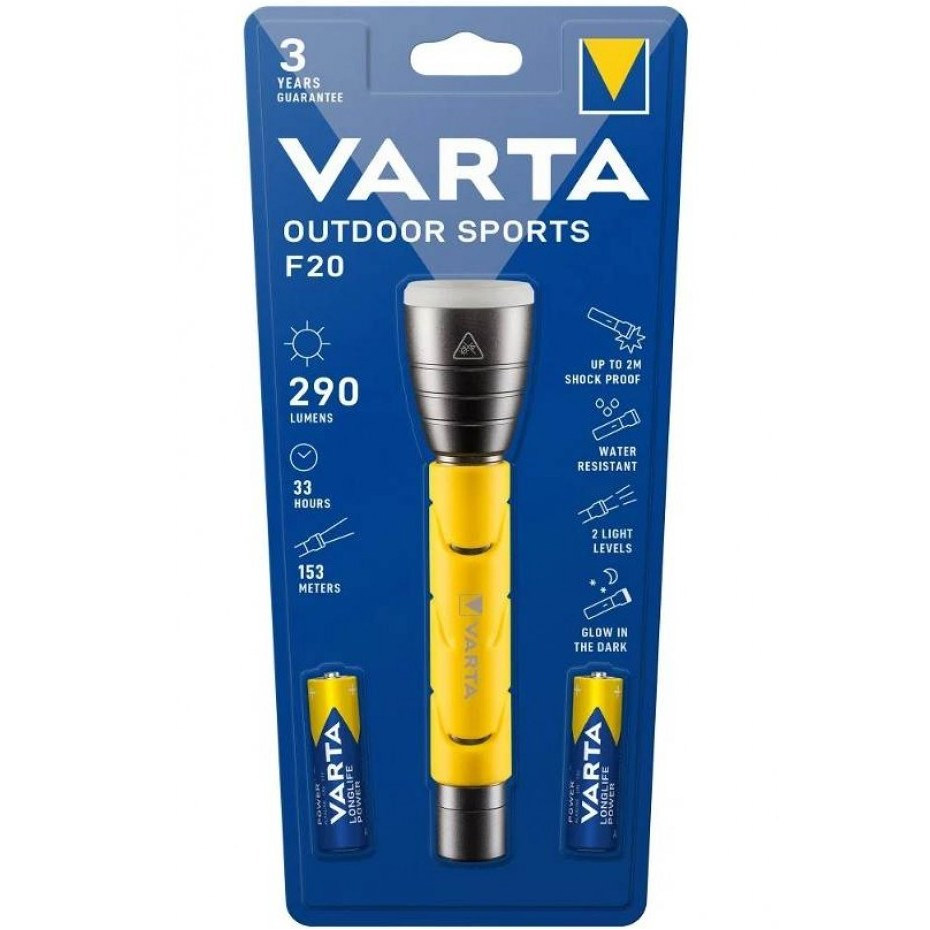 چراغ قوه وارتا مدل VARTA F20 زرد