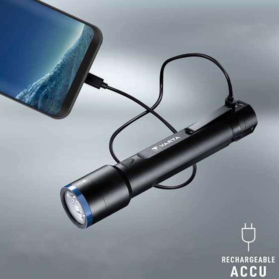 ابعاد چراغ قوه وارتا مدل VARTA F30R