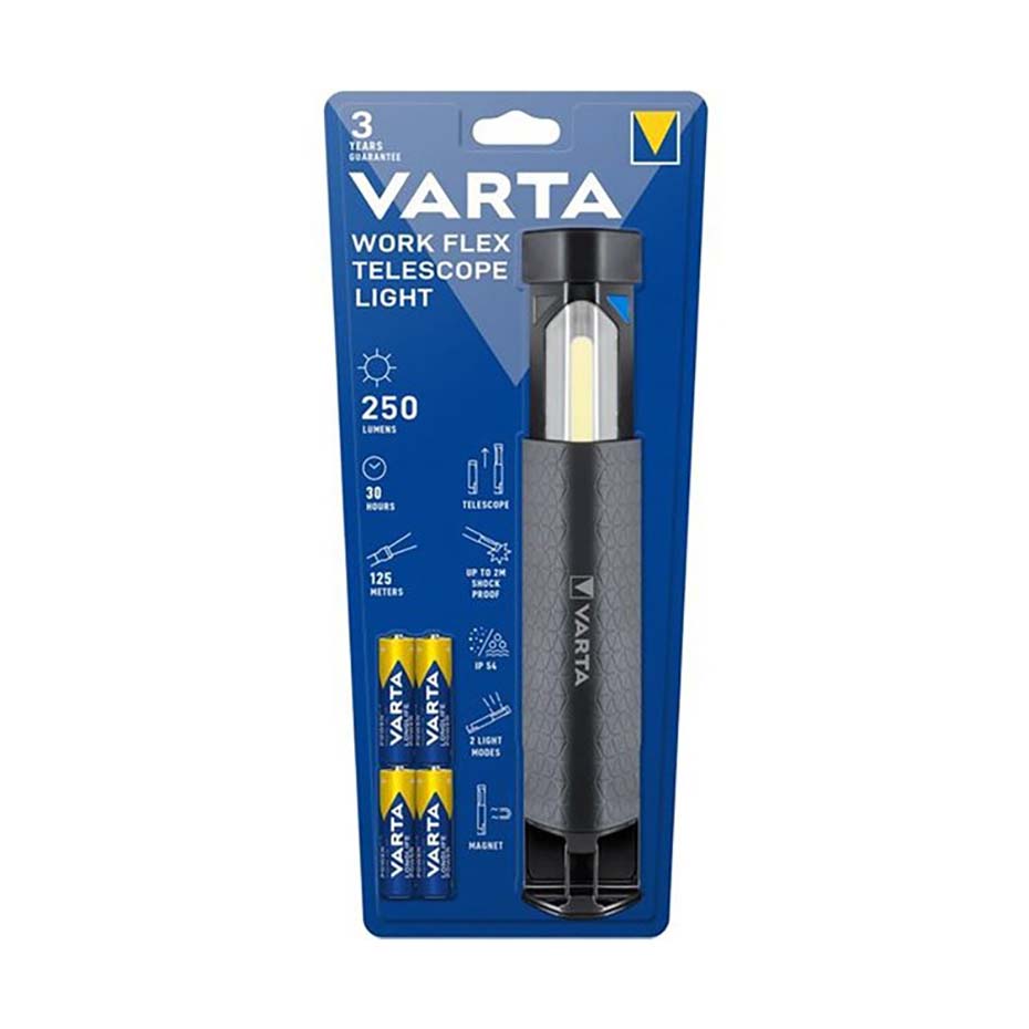 خرید چراغ قوه تلسکوپی وارتا مدل VARTA TELESCOPE LIGHT