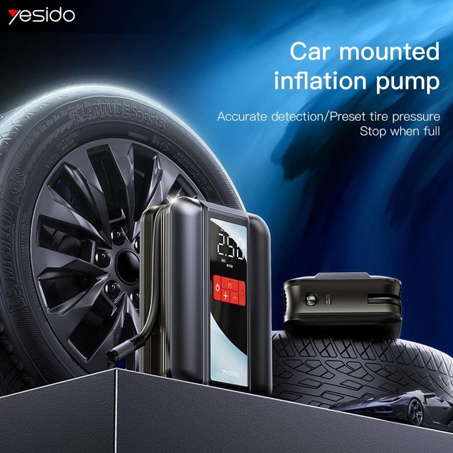 جزییات پمپ باد یسیدو مدل Yesido Inflator Pump VC04