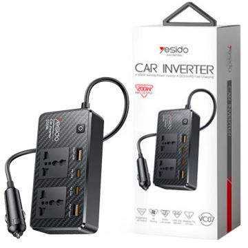 خرید اینورتر فندکی خودرو یسیدو مدل Yesido VC07 200W