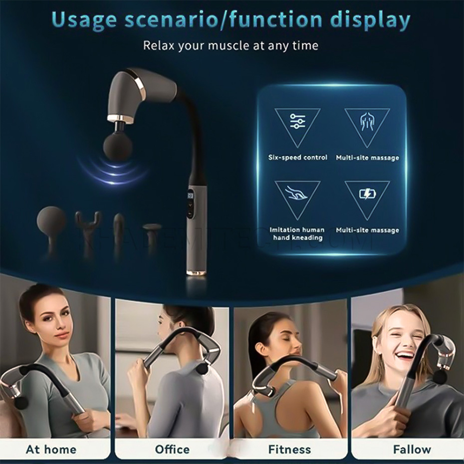 مشخصات ماساژور تفنگی دسته بلند FASCIAL GUN BLUE PACK