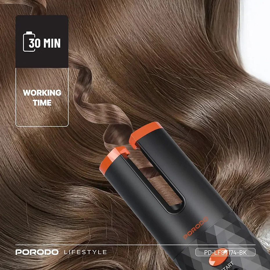 جزییات دستگاه کرلی و فرکننده مو پورودو مدل PORODO Automatic Hair Curler PDLFS174