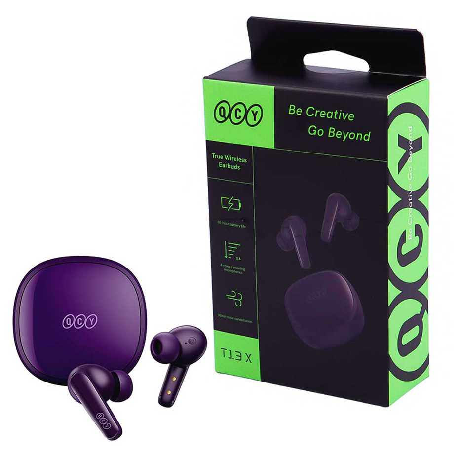 خرید ایرپاد کیو سی وای مدل QCY T13X بنفش