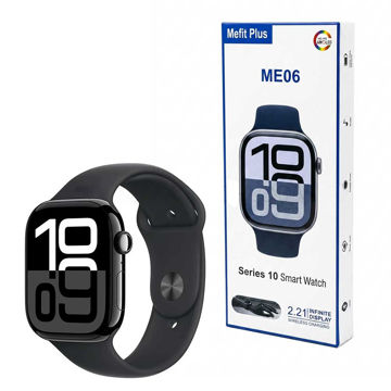 خرید ساعت هوشمند طرح اپل واچ سری 10 مدل Mefit Plus ME06 مشکی