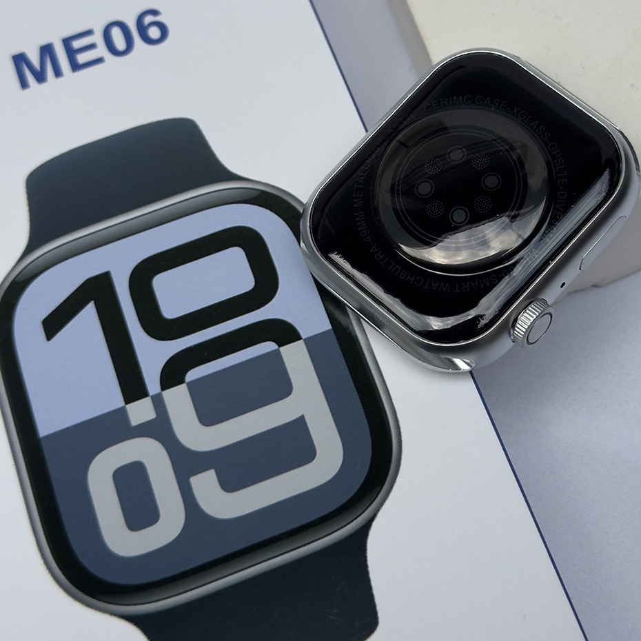 ابعاد ساعت هوشمند طرح اپل واچ سری 10 مدل Mefit Plus ME06 مشکی