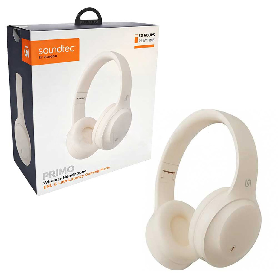 خرید هدست بی سیم ساندتک پرودو مدل PORODO Sondtec PRIMO PDSTWLEP038 بژ