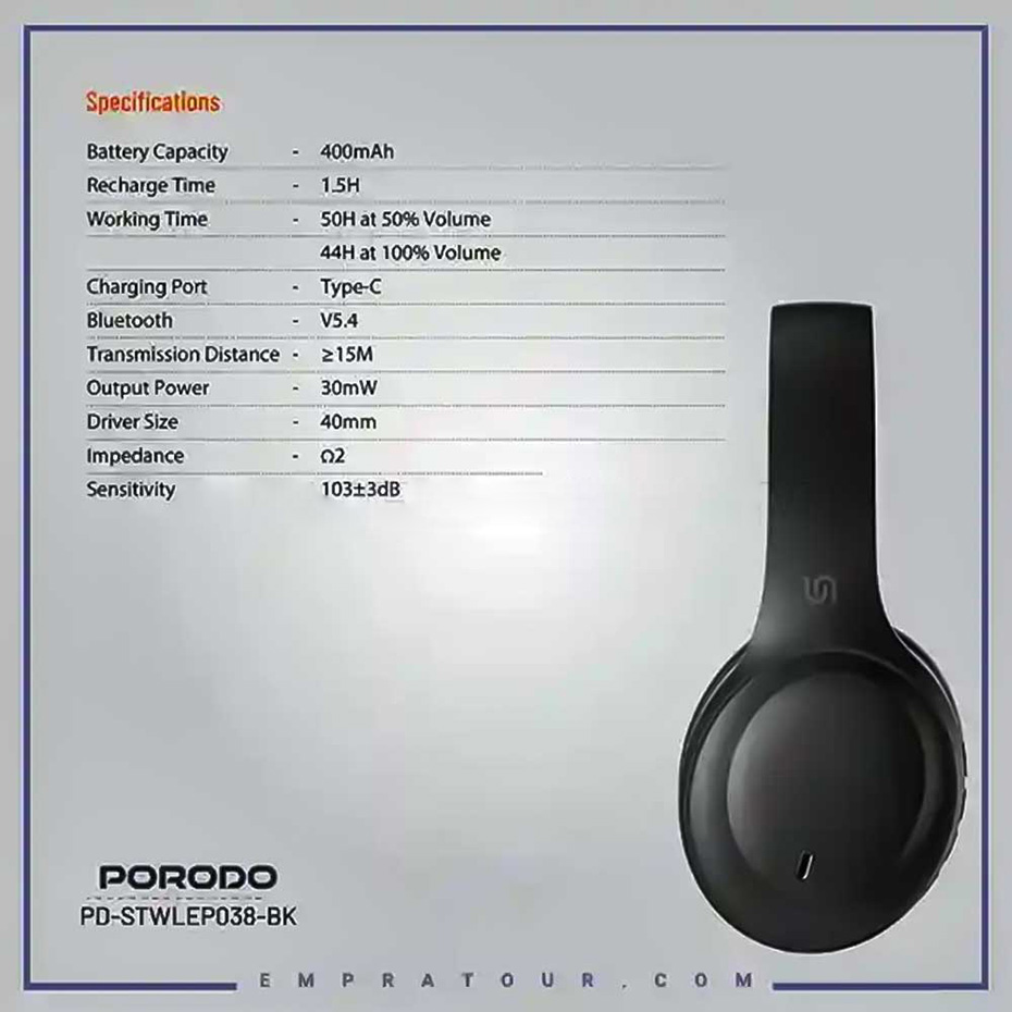 مشخصات هدست بی سیم ساندتک پرودو مدل PORODO Sondtec PRIMO PDSTWLEP038 بژ