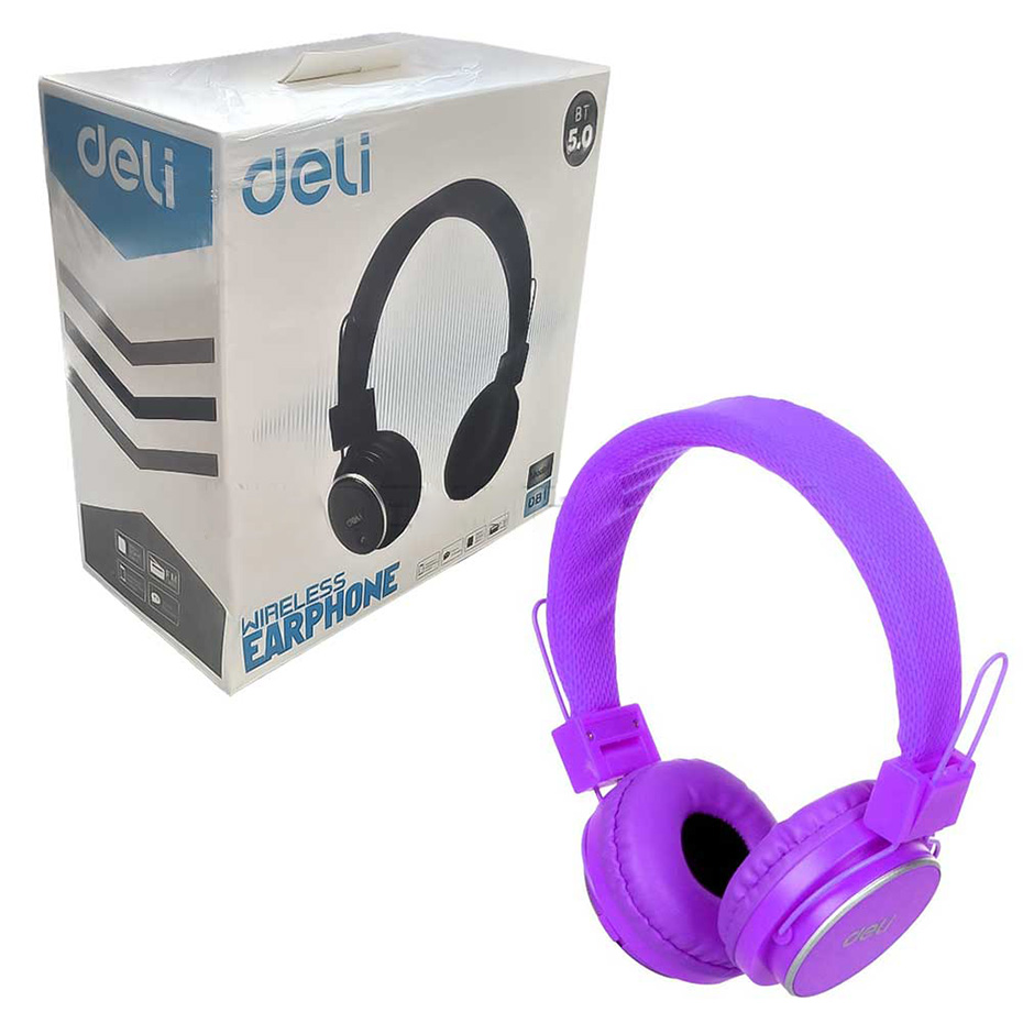 خرید هدست بی سیم دلی مدل DELI DB1 بنفش