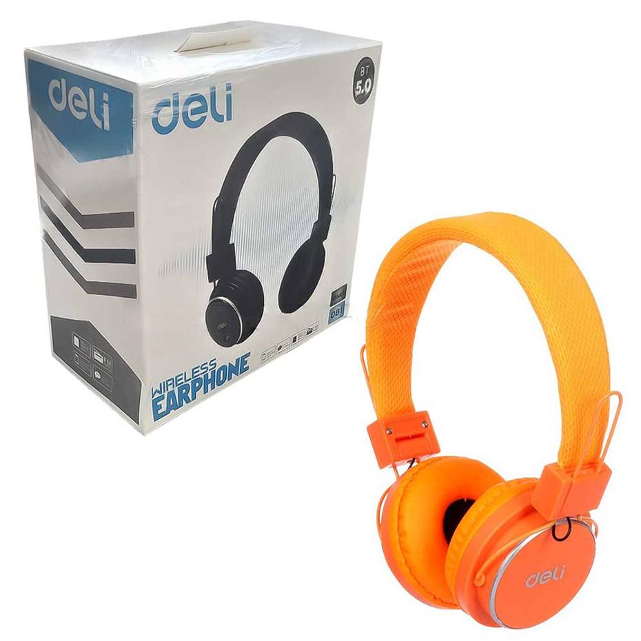 خرید هدست بی سیم دلی مدل DELI DB1 نارنجی
